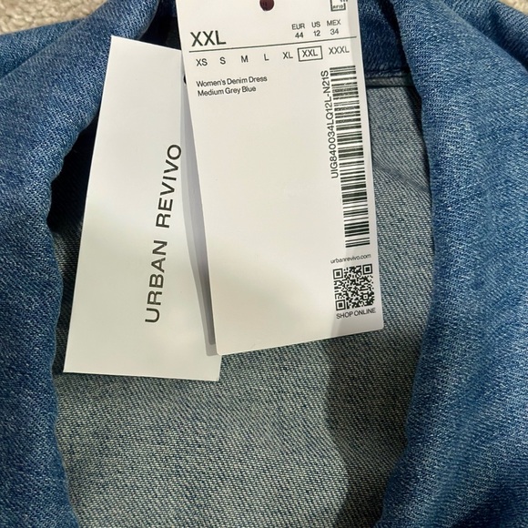 Worn Once! In pristine condition Urban Revivo Gradient Cut Out Denim Dress XXL - Picture 9 of 9